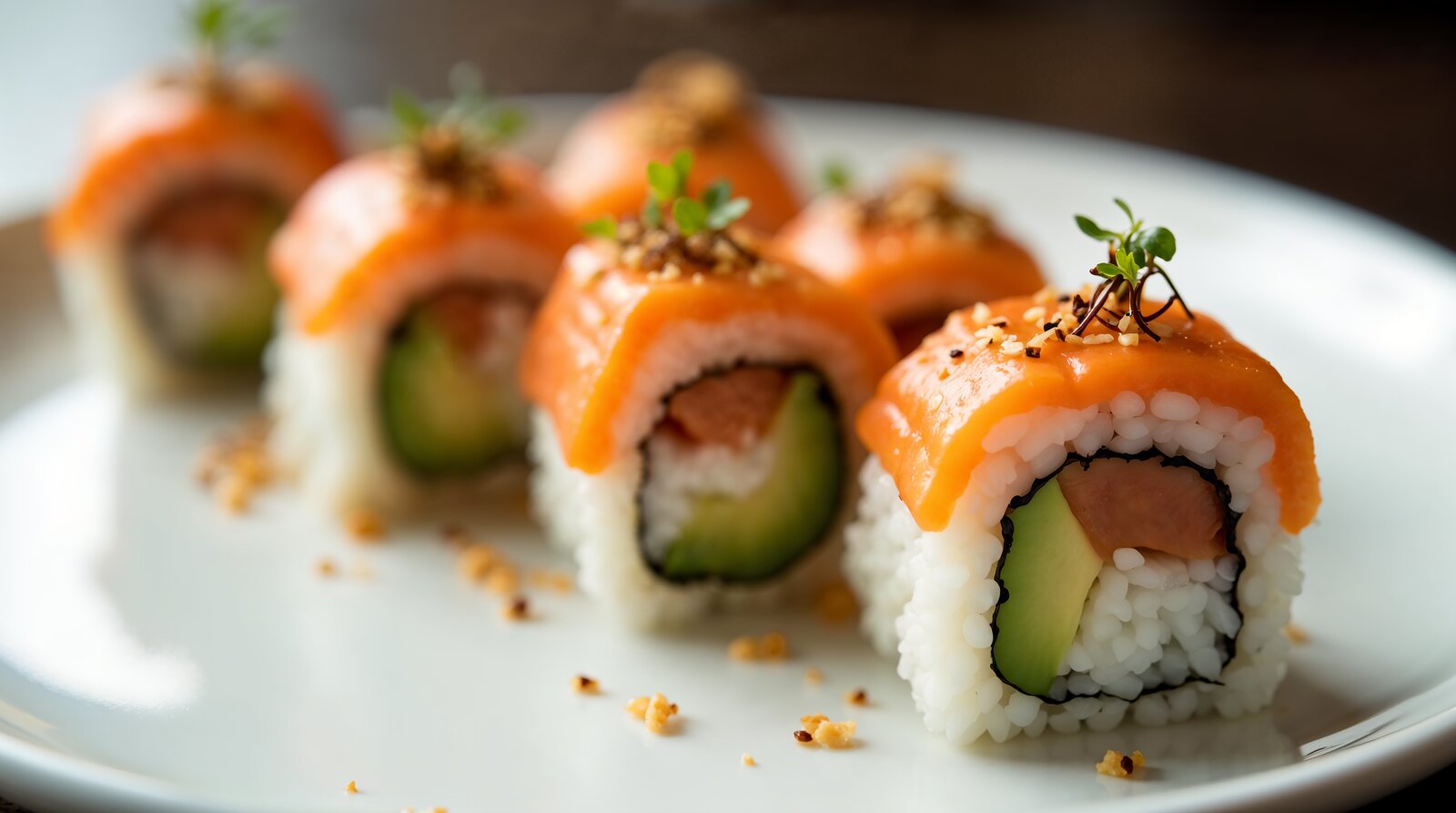 Sushi maki z ryżem z kalafiora – dla osób na diecie keto.