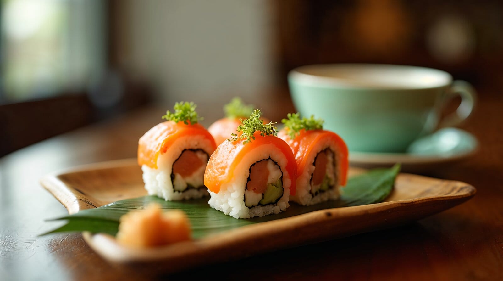 Dlaczego sushi często podaje się z zieloną herbatą?