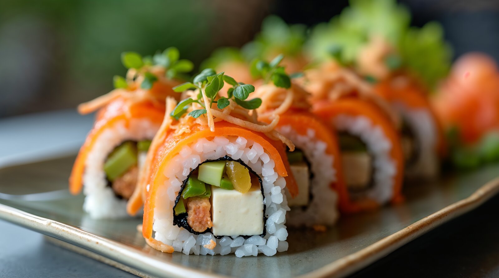 Jak zrobić wegańskie sushi z tofu i marynowanym imbirem?