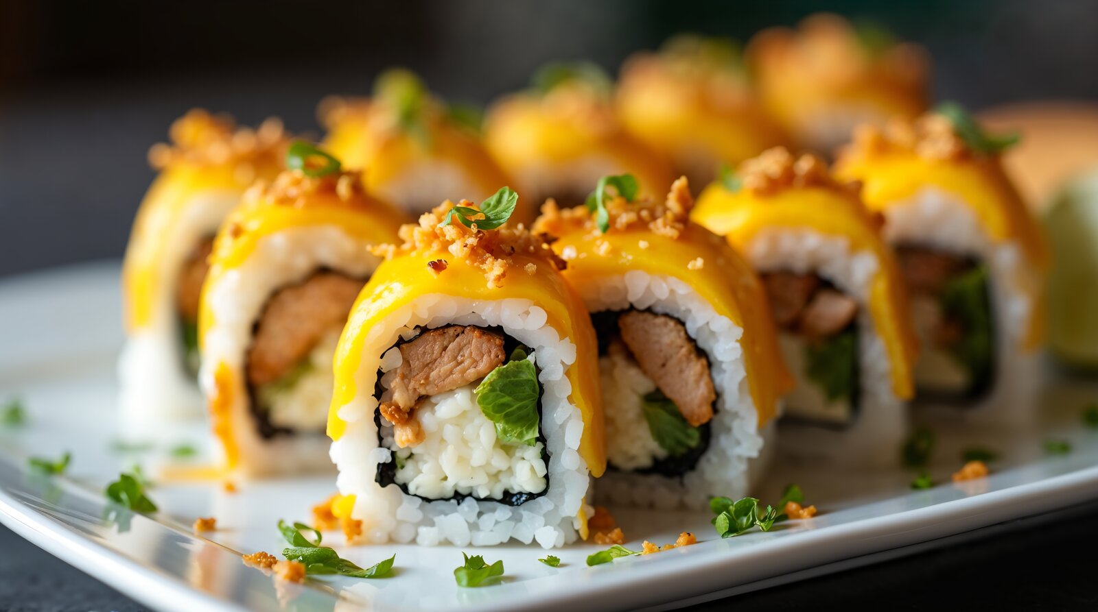 Sushi z mango i grillowanym kurczakiem – nietypowe, ale pyszne