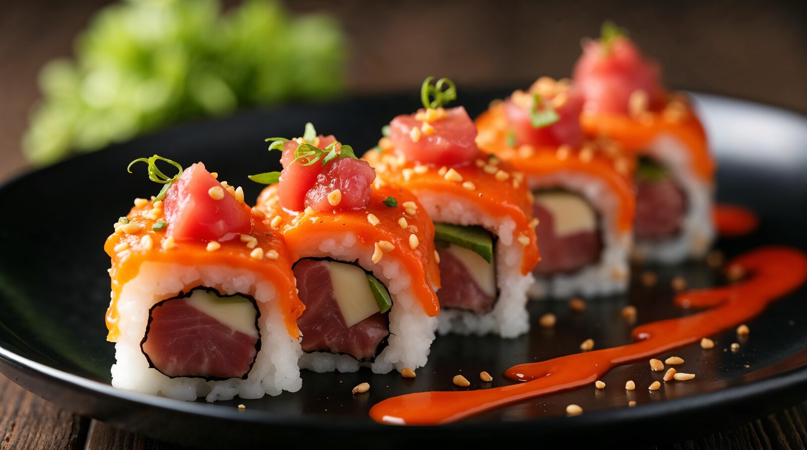 Spicy Tuna Roll – pikantne sushi z tuńczykiem i majonezem.