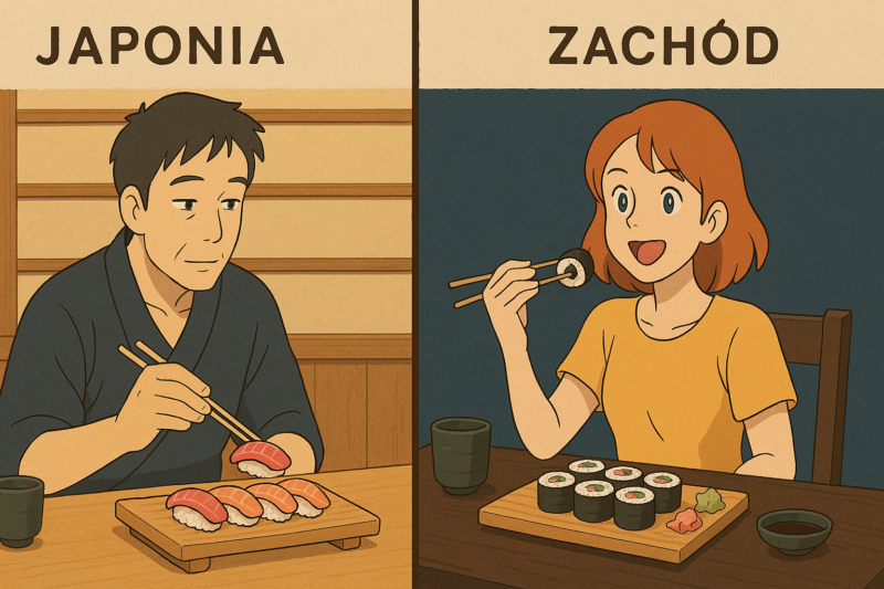 Czy sushi w Japonii wygląda tak samo jak na Zachodzie? Porównanie stylów.