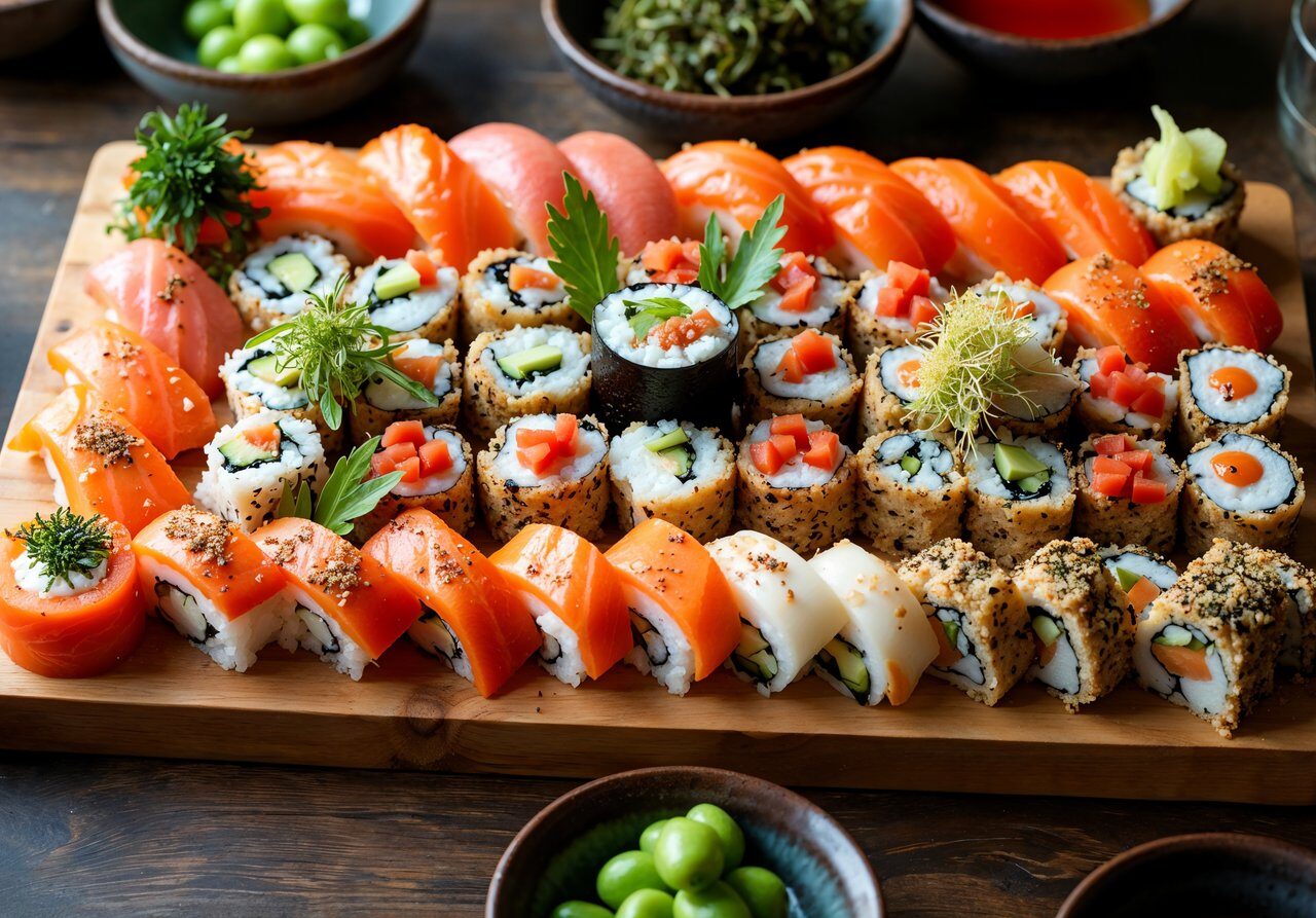 Sushi na imprezę i przyjęcie — ile na osobę, jak podać, pomysły