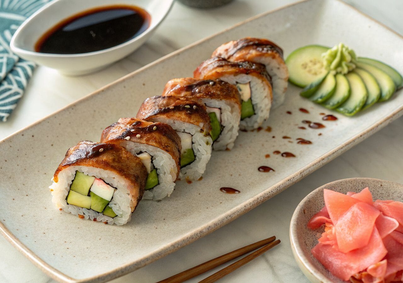 Sushi z kurczakiem (teriyaki) — przepis krok po kroku